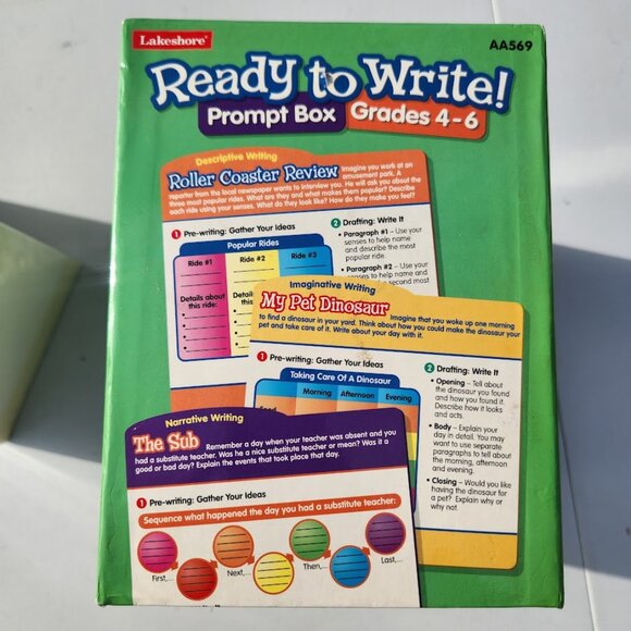 Lakeshore Ready to Write! Prompt Box Grade 4-6 AA569 Writing Prompts School Supp - Picture 5 of 14